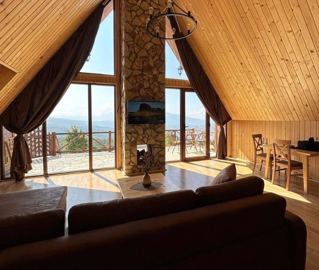 View of the A-Frame Mountain Villa